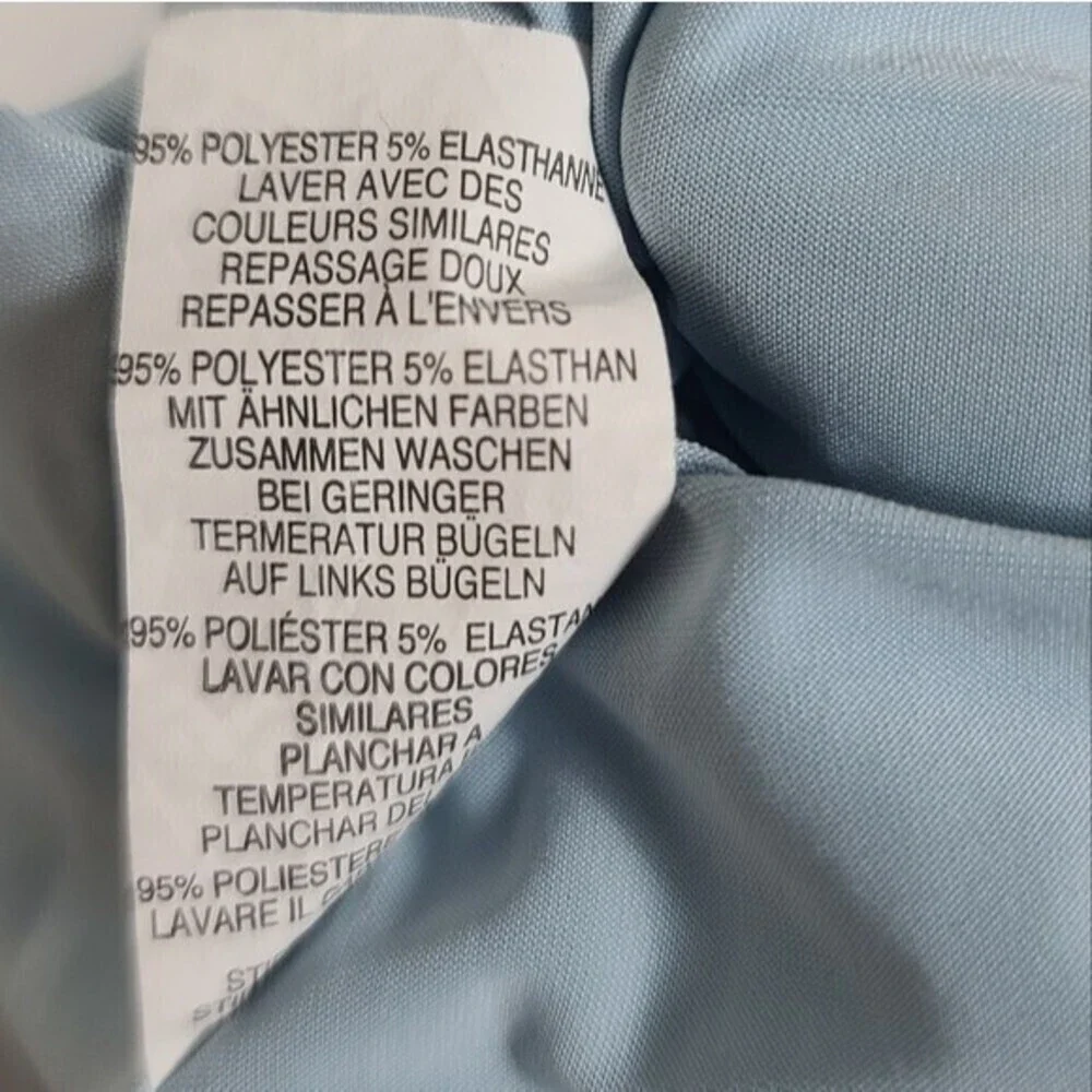 PrettyLittleThing Baby Blue Ruched Skirt 8